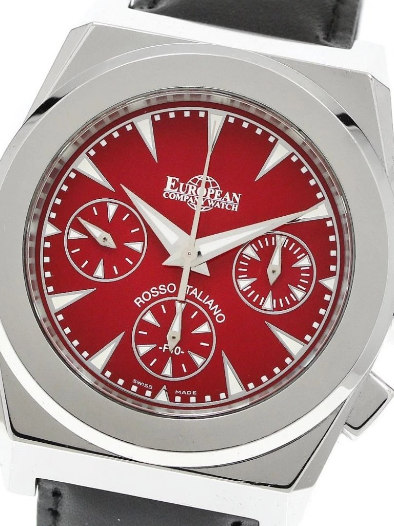 Ecw Panhard Pf10st4051 Chronograph Red Dial Automatic Mens Watch947531